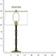 Robert Abbey - OS71 - One Light Table Lamp - Kane - Obsidian w/Modern Brass