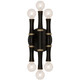 Robert Abbey - OS75 - Six Light Wall Sconce - Kane - Obsidian w/Modern Brass