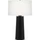 Robert Abbey - OS960 - One Light Table Lamp - Mason - Obsidian Glazed Ceramic