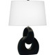 Robert Abbey - OS981 - One Light Table Lamp - Fusion - Obsidian Glazed Ceramic w/Polished Nickel