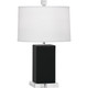 Robert Abbey - OS990 - One Light Accent Lamp - Small Harvey - Obsidian Glazed Ceramic