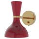 Robert Abbey - OX05OX - One Light Wall Sconce - Clare - Modern Brass w/Oxblood Painted