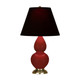 Robert Abbey - OX10K - One Light Accent Lamp - Small Double Gourd - Oxblood Glazed Ceramic w/Antique Natural Brass