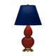 Robert Abbey - OX10N - One Light Accent Lamp - Small Double Gourd - Oxblood Glazed Ceramic w/Antique Natural Brass
