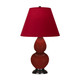 Robert Abbey - OX11R - One Light Accent Lamp - Small Double Gourd - Oxblood Glazed Ceramic w/Deep Patina Bronze