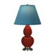 Robert Abbey - OX12B - One Light Accent Lamp - Small Double Gourd - Oxblood Glazed Ceramic w/Antique Silver