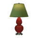 Robert Abbey - OX12G - One Light Accent Lamp - Small Double Gourd - Oxblood Glazed Ceramic w/Antique Silver