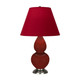 Robert Abbey - OX12R - One Light Accent Lamp - Small Double Gourd - Oxblood Glazed Ceramic w/Antique Silver
