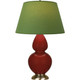 Robert Abbey - OX20G - One Light Table Lamp - Double Gourd - Oxblood Glazed Ceramic w/Antique Natural Brass