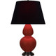 Robert Abbey - OX21K - One Light Table Lamp - Double Gourd - Oxblood Glazed Ceramic w/Deep Patina Bronze