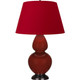 Robert Abbey - OX21R - One Light Table Lamp - Double Gourd - Oxblood Glazed Ceramic w/Deep Patina Bronze