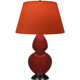 Robert Abbey - OX21T - One Light Table Lamp - Double Gourd - Oxblood Glazed Ceramic w/Deep Patina Bronze