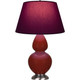 Robert Abbey - OX22P - One Light Table Lamp - Double Gourd - Oxblood Glazed Ceramic w/Antique Silver