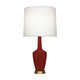 Robert Abbey - OX36 - One Light Accent Lamp - Small Emma - Oxblood Glazed Ceramic w/Warm Brass