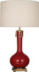 Robert Abbey - OX992 - One Light Table Lamp - Athena - Oxblood Glazed Ceramic w/Aged Brass