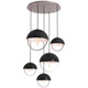 Robert Abbey - P589BLK - Five Light Pendant - Mavisten Edition Copernica - Pewter w/Piano Black Painted
