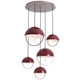 Robert Abbey - P589OX - Five Light Pendant - Mavisten Edition Copernica - Pewter w/Oxblood Painted