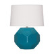 Robert Abbey - PC02 - One Light Accent Lamp - Small Franklin - Peacock Glazed Ceramic