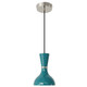 Robert Abbey - PC02PC - One Light Pendant - Clare - Polished Nickel w/Peacock Painted