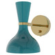 Robert Abbey - PC05PC - One Light Wall Sconce - Clare - Modern Brass w/Peacock Painted