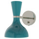 Robert Abbey - PC06PC - One Light Wall Sconce - Clare - Polished Nickel w/Peacock Painted