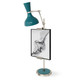 Robert Abbey - PC15PC - One Light Table Easel - Clare - Polished Nickel w/Peacock Painted