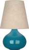 Robert Abbey - PC91 - One Light Accent Lamp - Small June - Peacock Glazed Ceramic