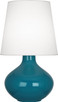 Robert Abbey - PC993 - One Light Table Lamp - June - Peacock Glazed Ceramic