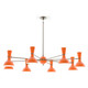 Robert Abbey - PM09PM - Eight Light Chandelier - Clare - Polished Nickel w/Pumpkin Painted