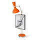 Robert Abbey - PM15PM - One Light Table Easel - Clare - Polished Nickel w/Pumpkin Painted