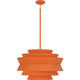 Robert Abbey - PM983 - Three Light Pendant - Pierce - Pumpkin Gloss Powder Coat