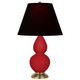 Robert Abbey - RR10K - One Light Accent Lamp - Small Double Gourd - Ruby Red Glazed Ceramic w/Antique Natural Brass