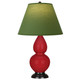 Robert Abbey - RR11G - One Light Accent Lamp - Small Double Gourd - Ruby Red Glazed Ceramic w/Deep Patina Bronze