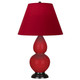 Robert Abbey - RR11R - One Light Accent Lamp - Small Double Gourd - Ruby Red Glazed Ceramic w/Deep Patina Bronze