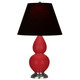 Robert Abbey - RR12K - One Light Accent Lamp - Small Double Gourd - Ruby Red Glazed Ceramic w/Antique Silver