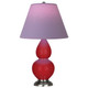 Robert Abbey - RR12L - One Light Accent Lamp - Small Double Gourd - Ruby Red Glazed Ceramic w/Antique Silver