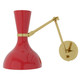 Robert Abbey - RR18RR - One Light Wall Sconce - Clare - Modern Brass w/Ruby Red Painted