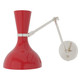 Robert Abbey - RR19RR - One Light Wall Sconce - Clare - Polished Nickel w/Ruby Red Painted