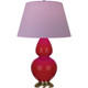 Robert Abbey - RR20L - One Light Table Lamp - Double Gourd - Ruby Red Glazed Ceramic w/Antique Natural Brass