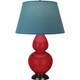 Robert Abbey - RR21B - One Light Table Lamp - Double Gourd - Ruby Red Glazed Ceramic w/Deep Patina Bronze