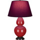 Robert Abbey - RR21P - One Light Table Lamp - Double Gourd - Ruby Red Glazed Ceramic w/Deep Patina Bronze