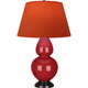 Robert Abbey - RR21T - One Light Table Lamp - Double Gourd - Ruby Red Glazed Ceramic w/Deep Patina Bronze