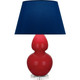 Robert Abbey - RR23N - One Light Table Lamp - Double Gourd - Ruby Red Glazed Ceramic w/Lucite