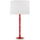Robert Abbey - RR72 - One Light Table Lamp - Kane - Ruby Red w/Polished Nickel