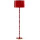 Robert Abbey - RR73X - One Light Floor Lamp - Kane - Ruby Red w/Modern Brass