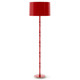 Robert Abbey - RR74X - One Light Floor Lamp - Kane - Ruby Red w/Polished Nickel