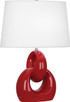 Robert Abbey - RR981 - One Light Table Lamp - Fusion - Ruby Red Glazed Ceramic w/Polished Nickel