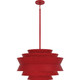 Robert Abbey - RR983 - Three Light Pendant - Pierce - Ruby Red Gloss