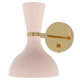 Robert Abbey - RW05RW - One Light Wall Sconce - Clare - Modern Brass w/Rose Water Painted