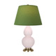Robert Abbey - RW10G - One Light Accent Lamp - Small Double Gourd - Rose Water Glazed Ceramic w/Antique Natural Brass